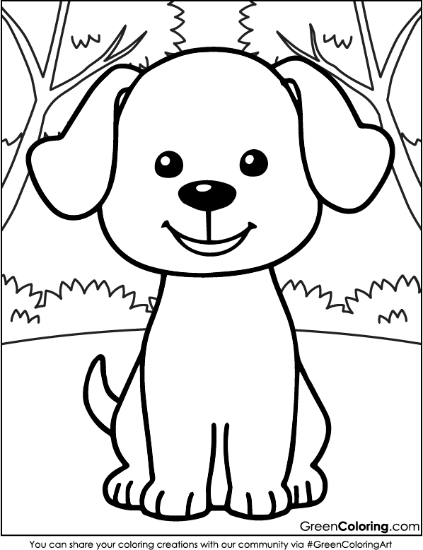 Free Dog Coloring Page Printable