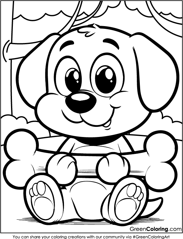 puppy coloring page