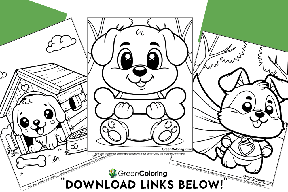 cute puppy dog coloring pages