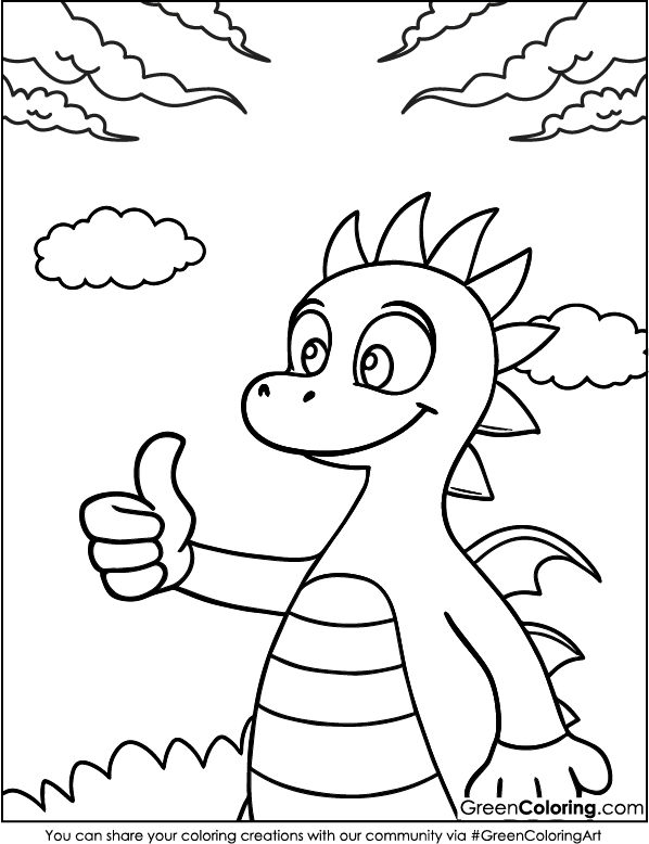 dragon coloring sheet free printable