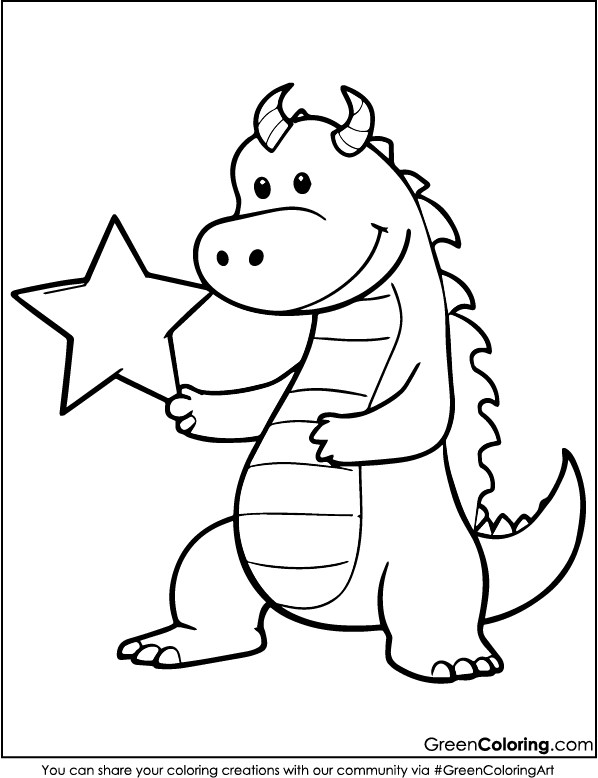 Free Dragon Coloring Page