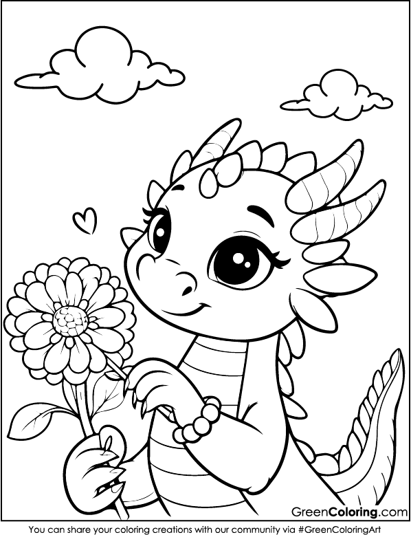 dragon coloring pages pdf