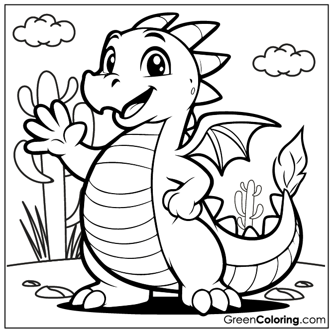 dragon coloring pictures printable