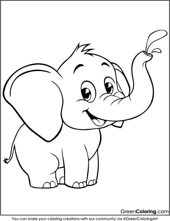 Free Elephant Coloring Pages PDF