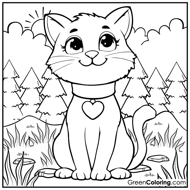 20 Cat Coloring Pages (Download Free Printable PDF)