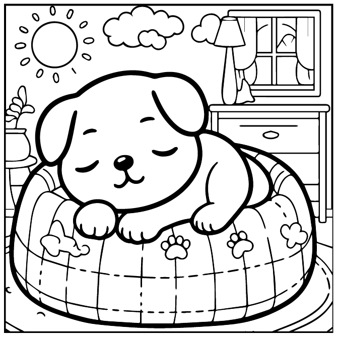 20 Dog Coloring Pages (Download Free Printable PDF)