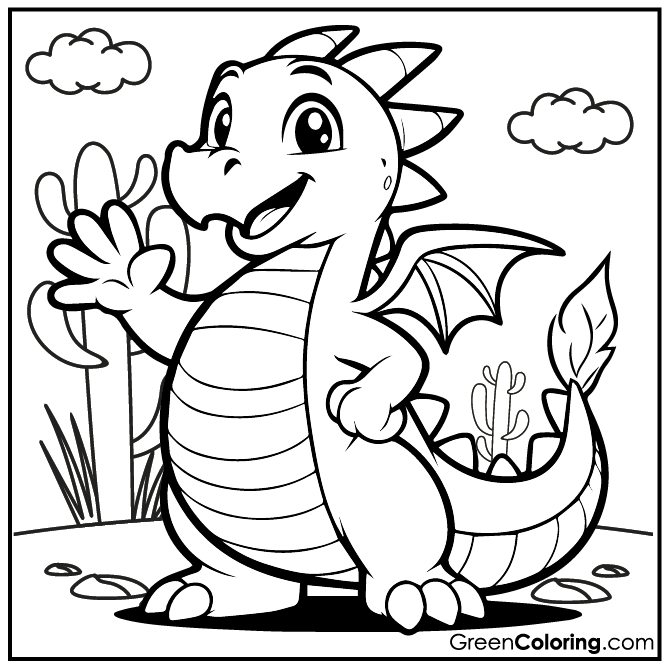 20 Dragon Coloring Pages (Download Free Printable PDF)