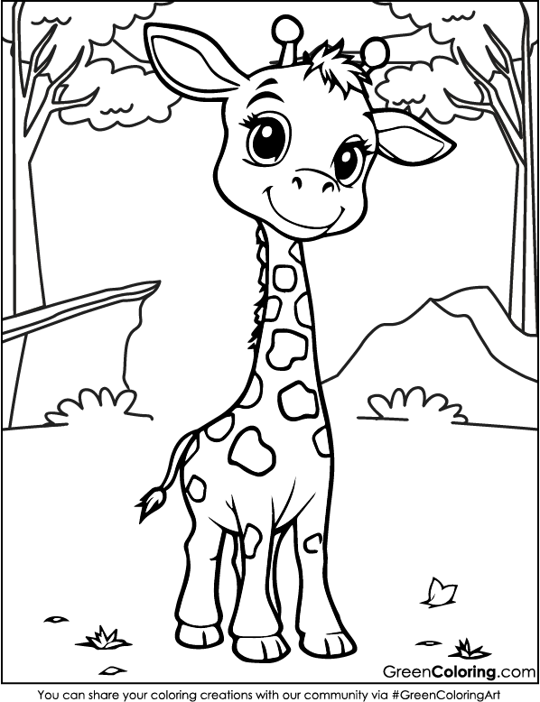 Giraffe Coloring Pages