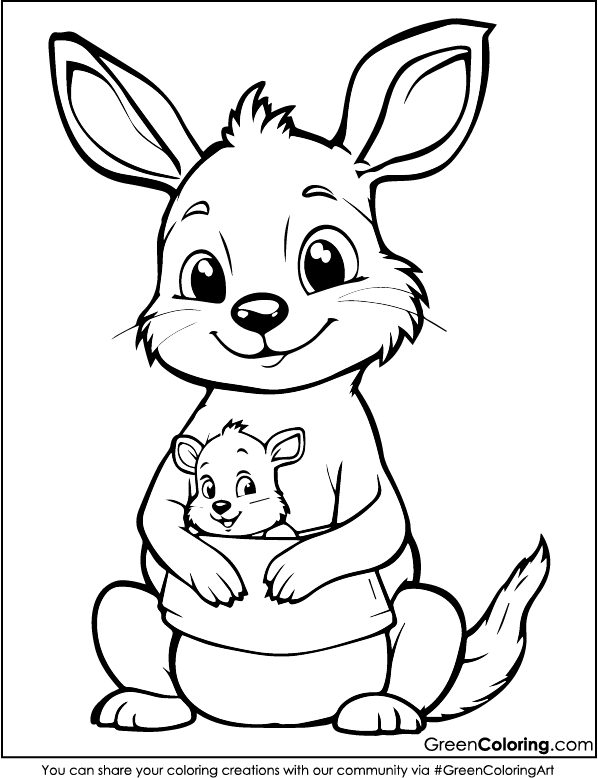 Kangaroo Coloring Pages