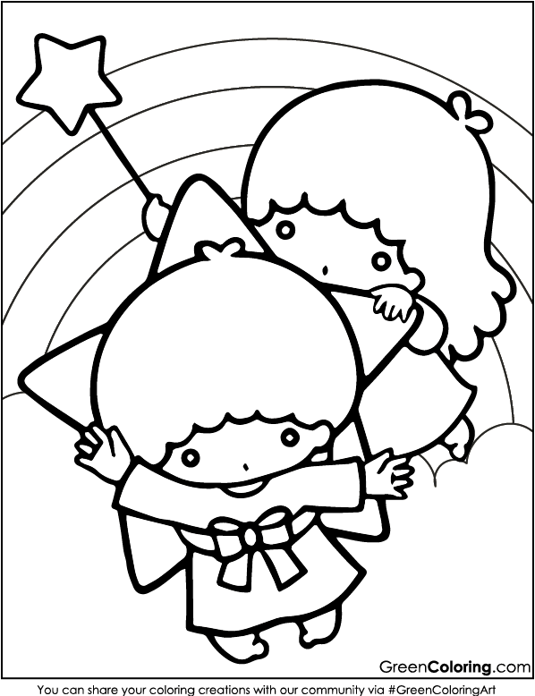 Little Twin Stars Coloring Pages