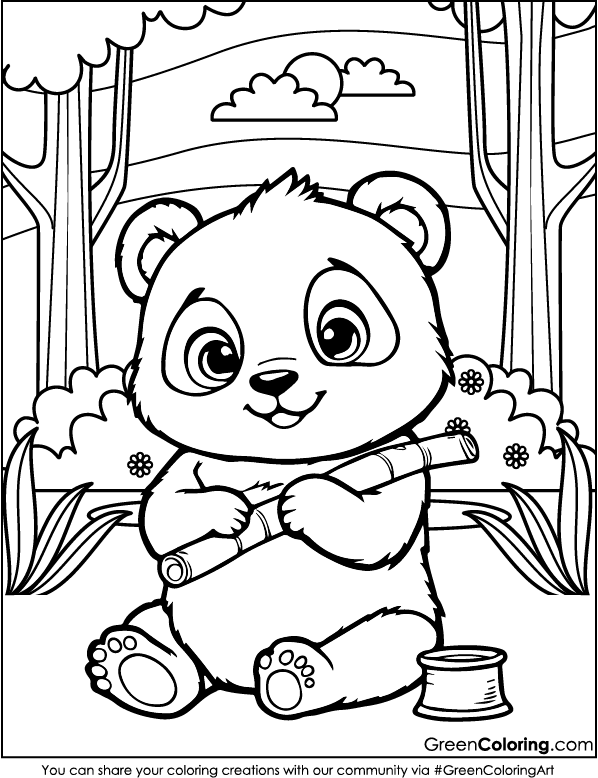 Panda Coloring Pages PDF