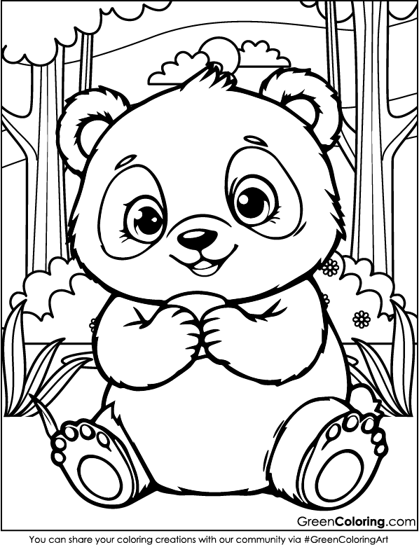 Panda Coloring Pages pdf