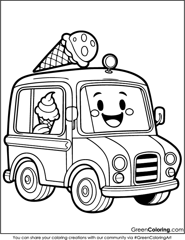 Car Coloring Page pdf free download