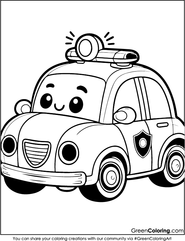 Car Coloring Page pdf free download