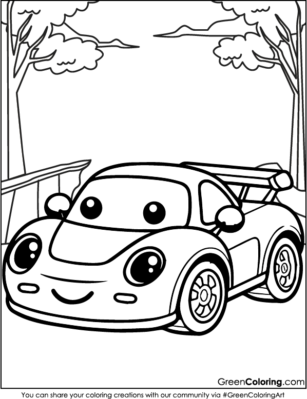 race car coloring pages