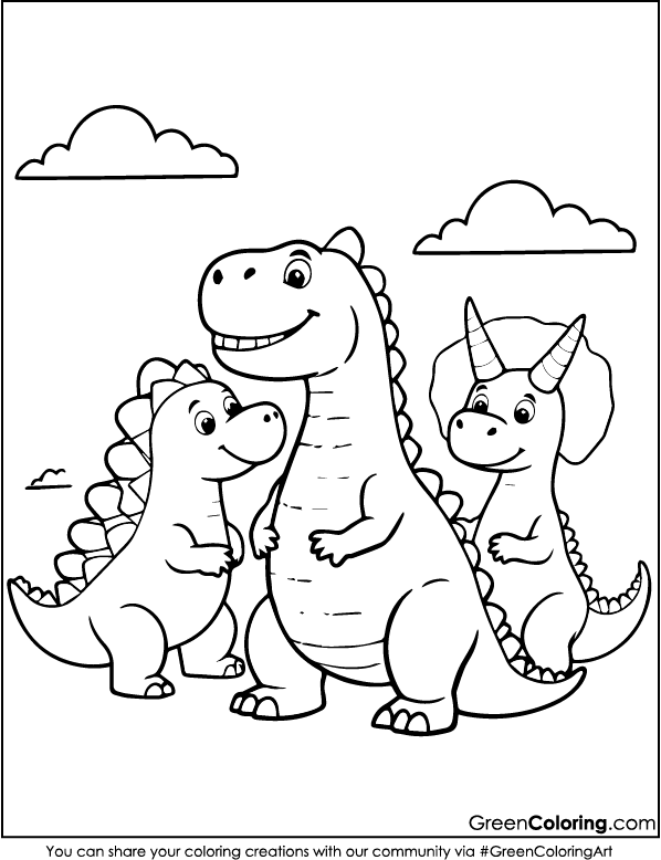 t rex dinosaur coloring pages