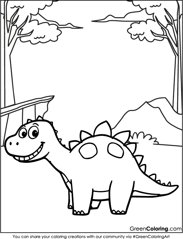 Dinosaur Coloring Pages PDF