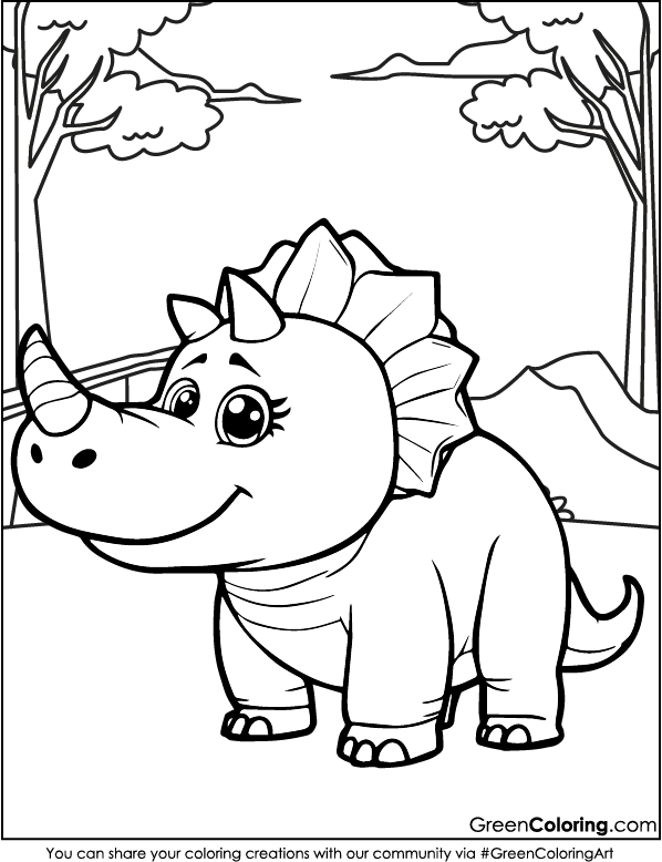 Free Dinosaur Coloring Pages PDF Printable