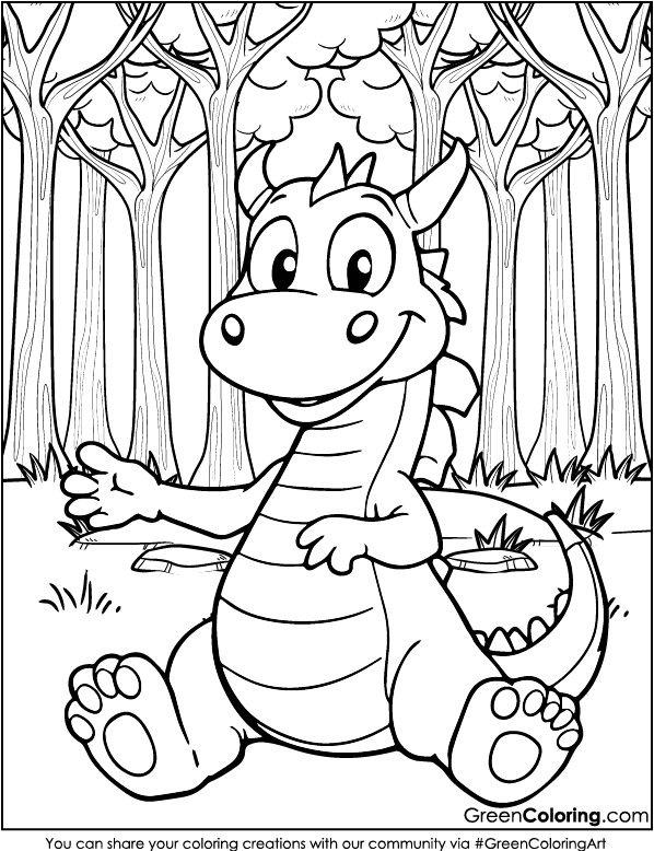 cute dinosaur coloring pages