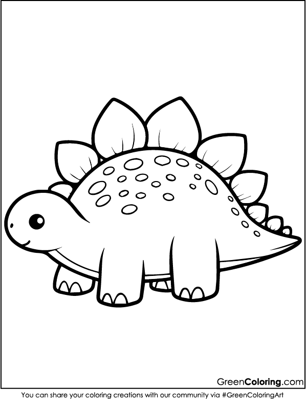 simple dinosaur coloring pages for toddlers