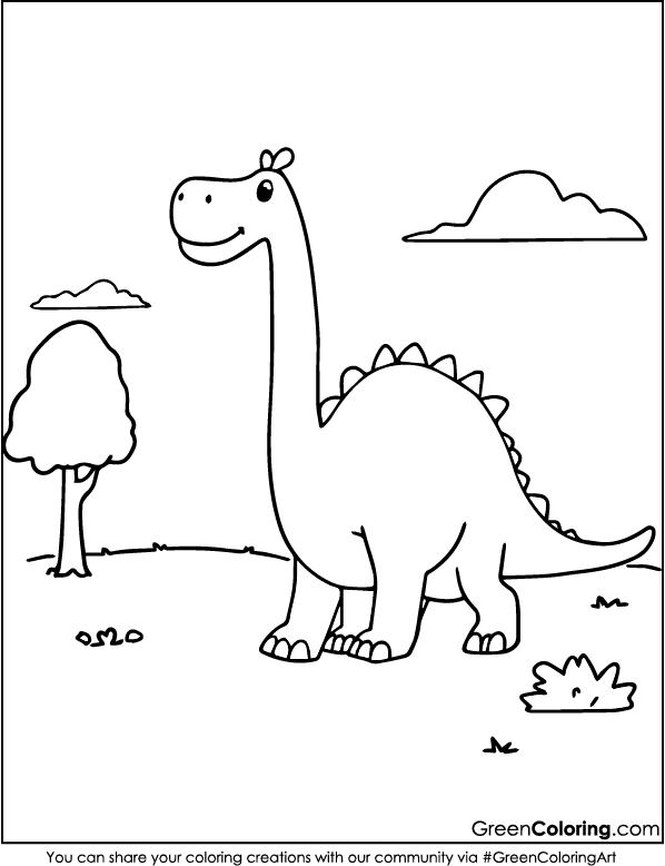 easy dinosaur coloring pages pdf