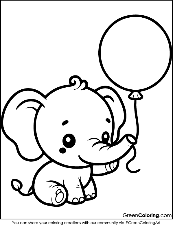 Elephant Coloring Pages