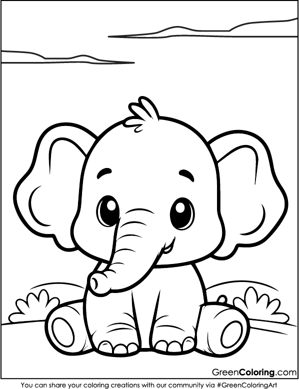 Elephant Coloring Pages