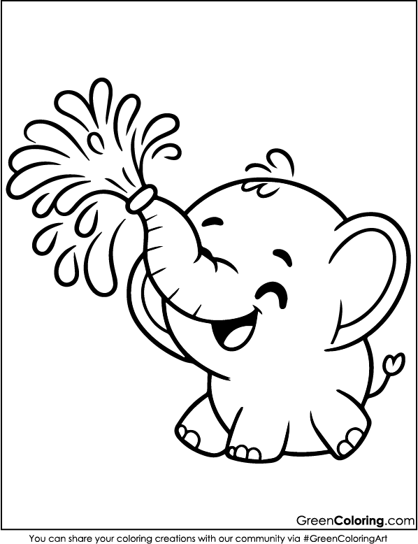 Free Printable Elephant Coloring Pages PDF