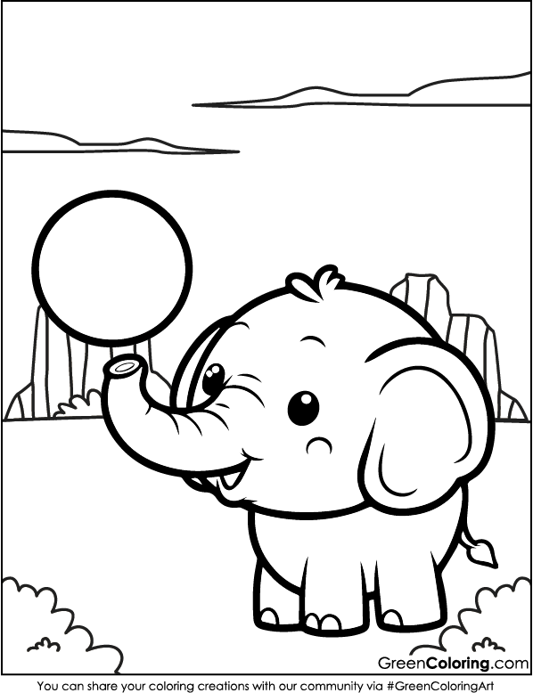 Elephant Coloring Pages