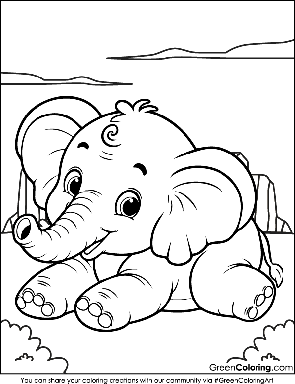 Elephant Coloring Pages