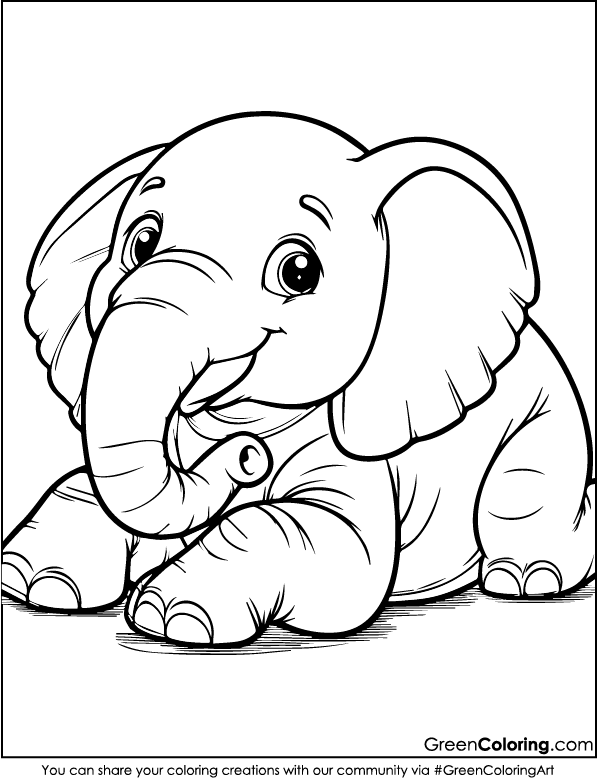 Elephant Coloring Pages