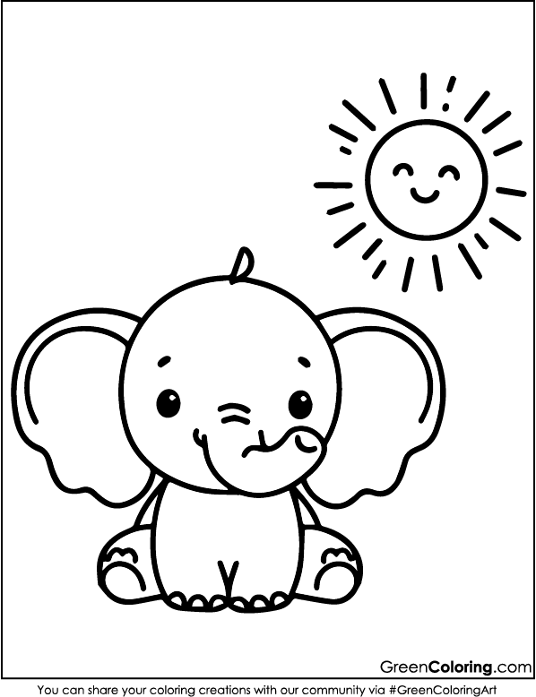 Elephant Coloring Pages