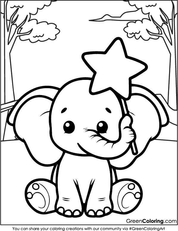 Elephant Coloring Pages