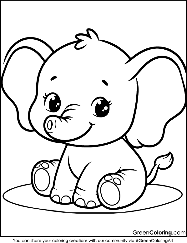 Elephant Coloring Pages