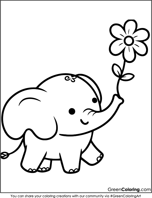 Elephant Coloring Pages