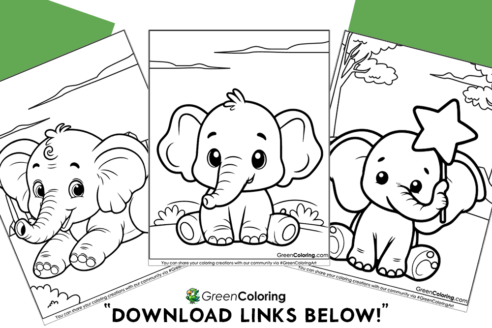 coloring pages elephant printable