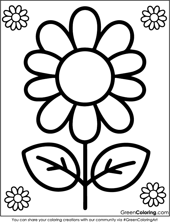 printable flower coloring pages