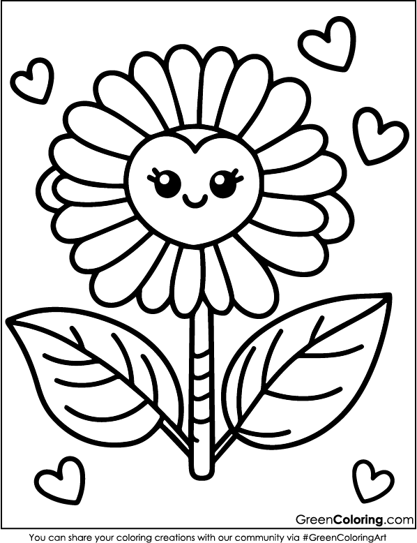 Flower Coloring Pages PDF