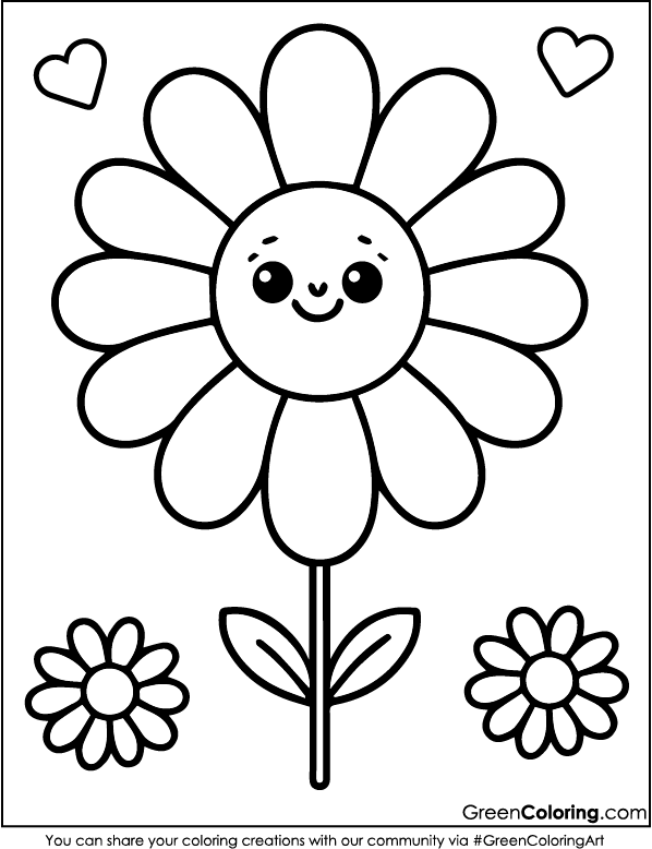 flower coloring pages to print