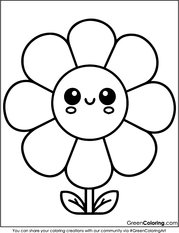 free flower coloring pages printable