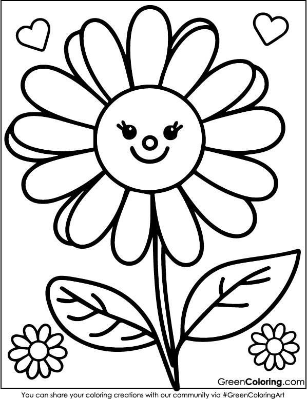 free flower coloring pages