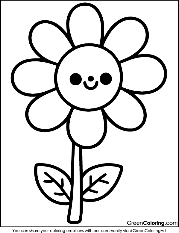 free flower coloring pages printable