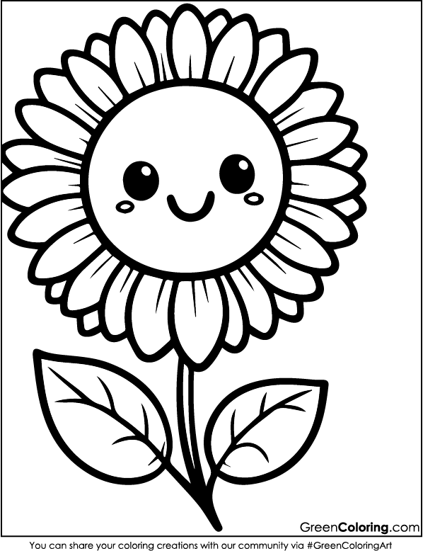 Flower Coloring Pages Free Download