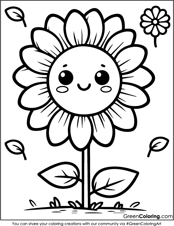 Flower Coloring Pages Free Download