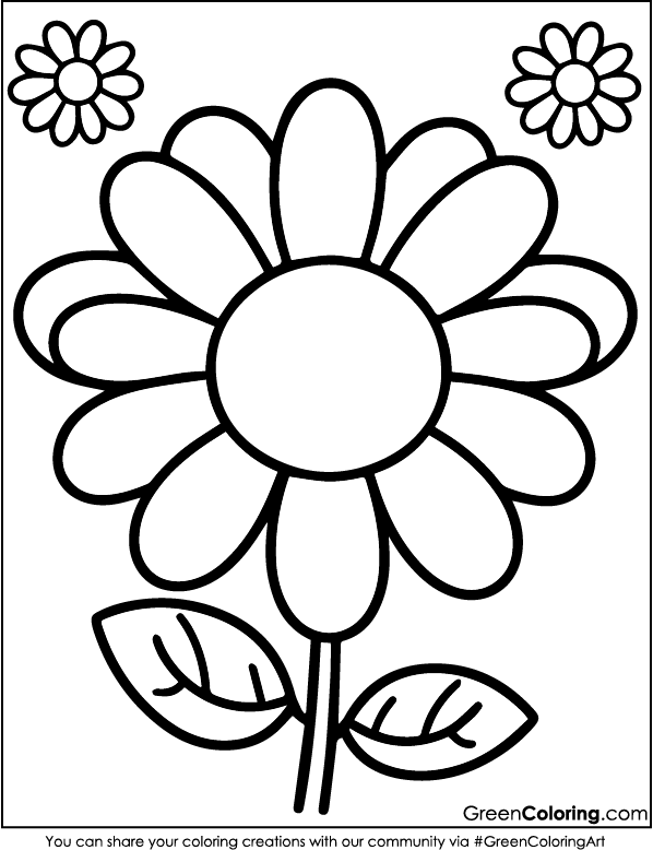 Flower Coloring Pages Free Download