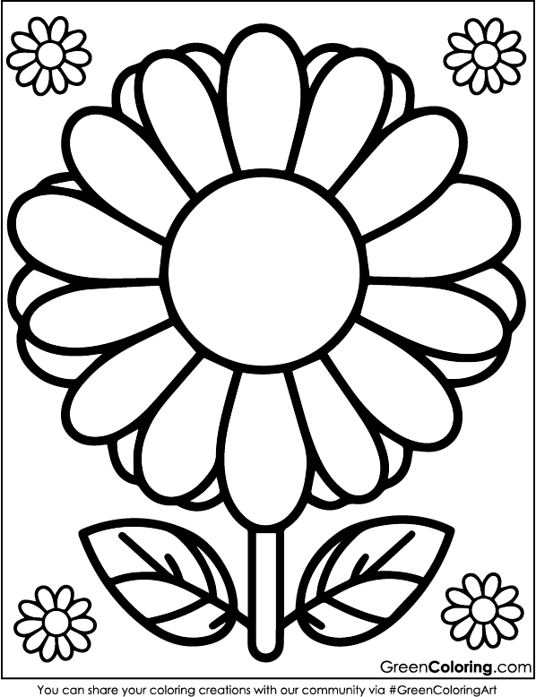 free flower coloring pages