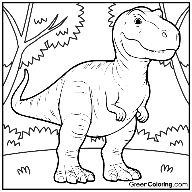 20 Dinosaur Coloring Pages (Download Free Printable PDF)