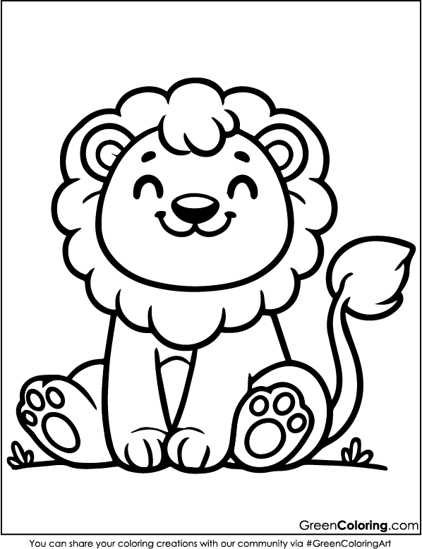 Lion Coloring Pages PDF