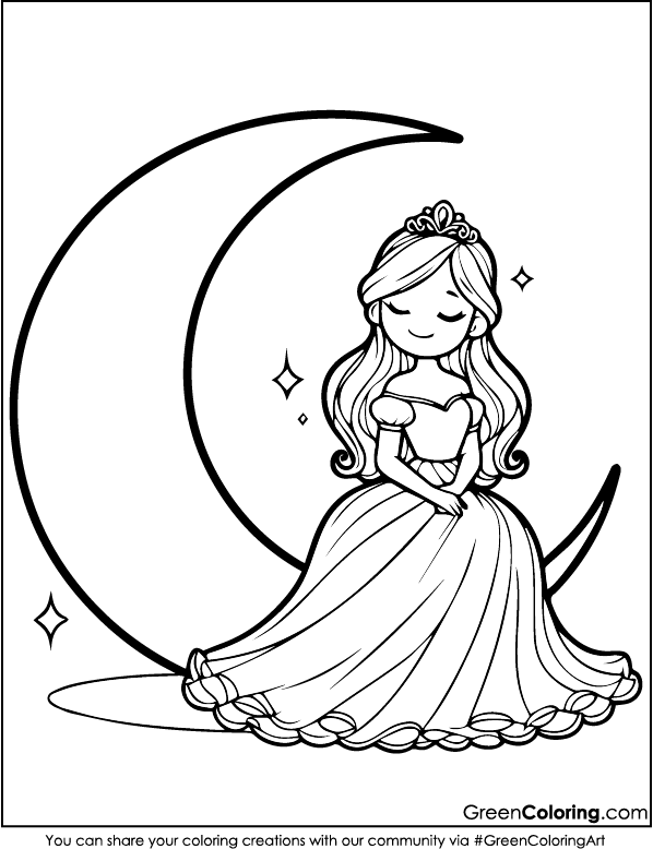 Princess Coloring Pages PDF