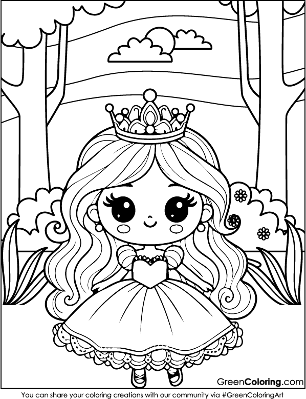 Printable Princess Coloring Pages PDF